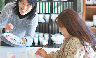 食器ペインティング体験工房 青い玉葱